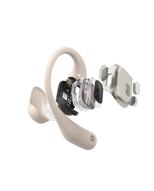 Auscultadores Desportivos True Wireless Open-Ear Premium Bege-5