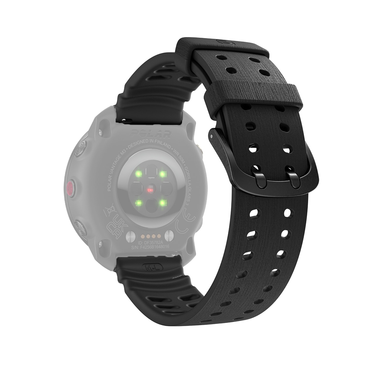 Correia Sport de Silicone S-L - 22 mm Preto-3