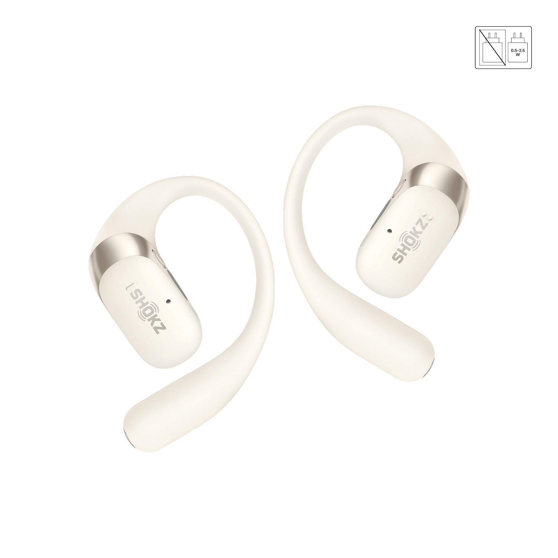 Auriculares Bluetooth Shokz OpenFit 2 True Wireless - Bege 2