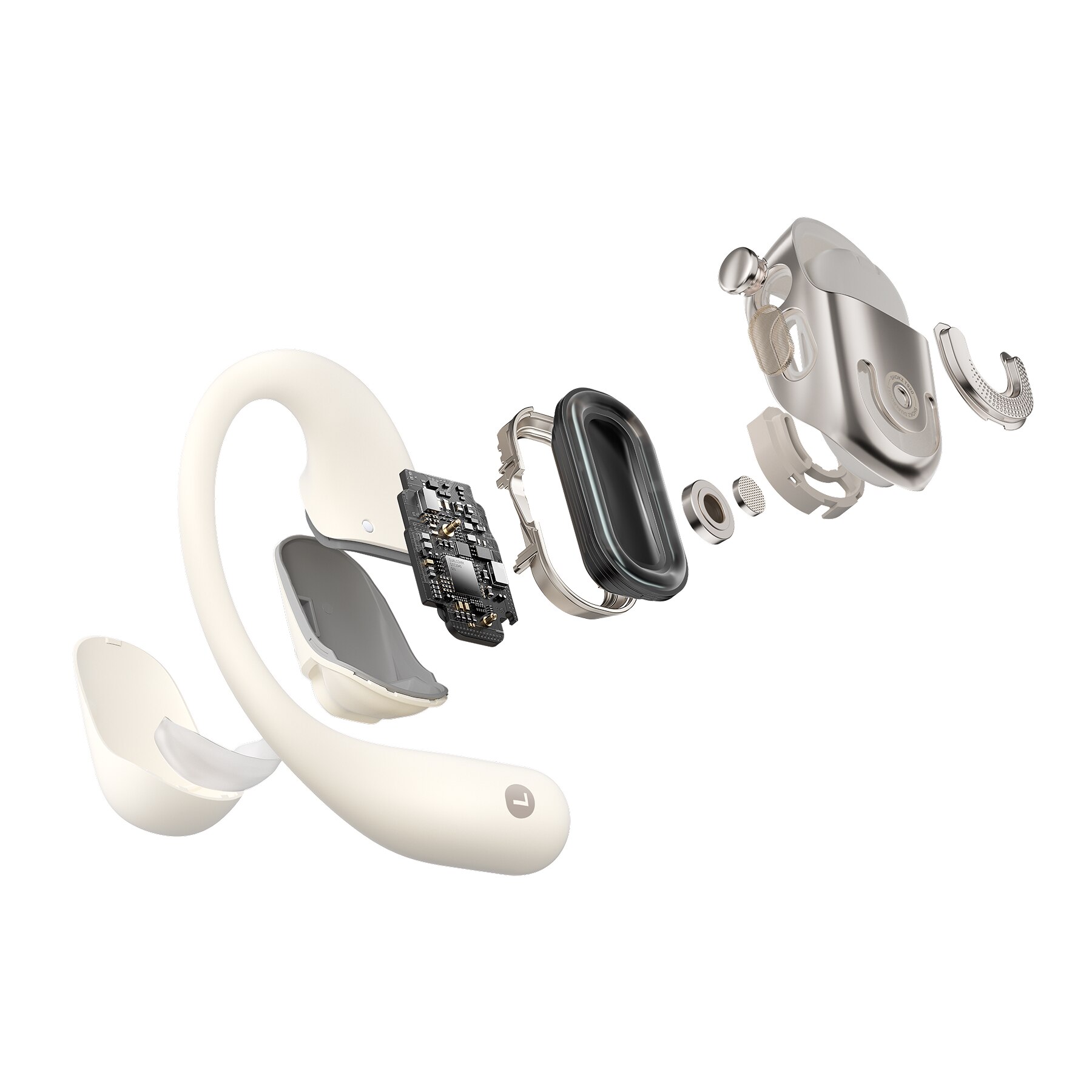 Auriculares Bluetooth Shokz OpenFit 2 True Wireless - Bege 4