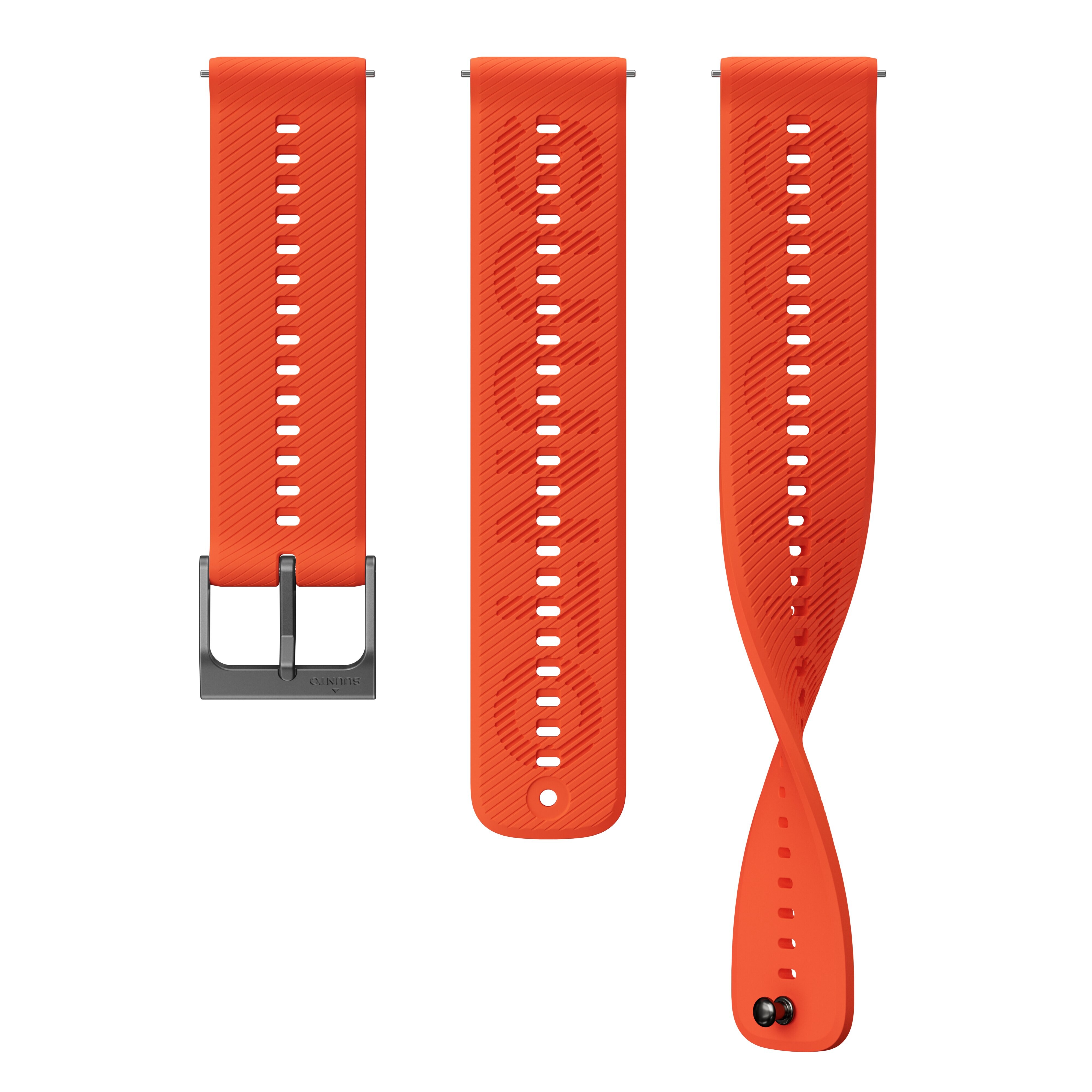 Correia de Silicone - 22 mm Laranja-1