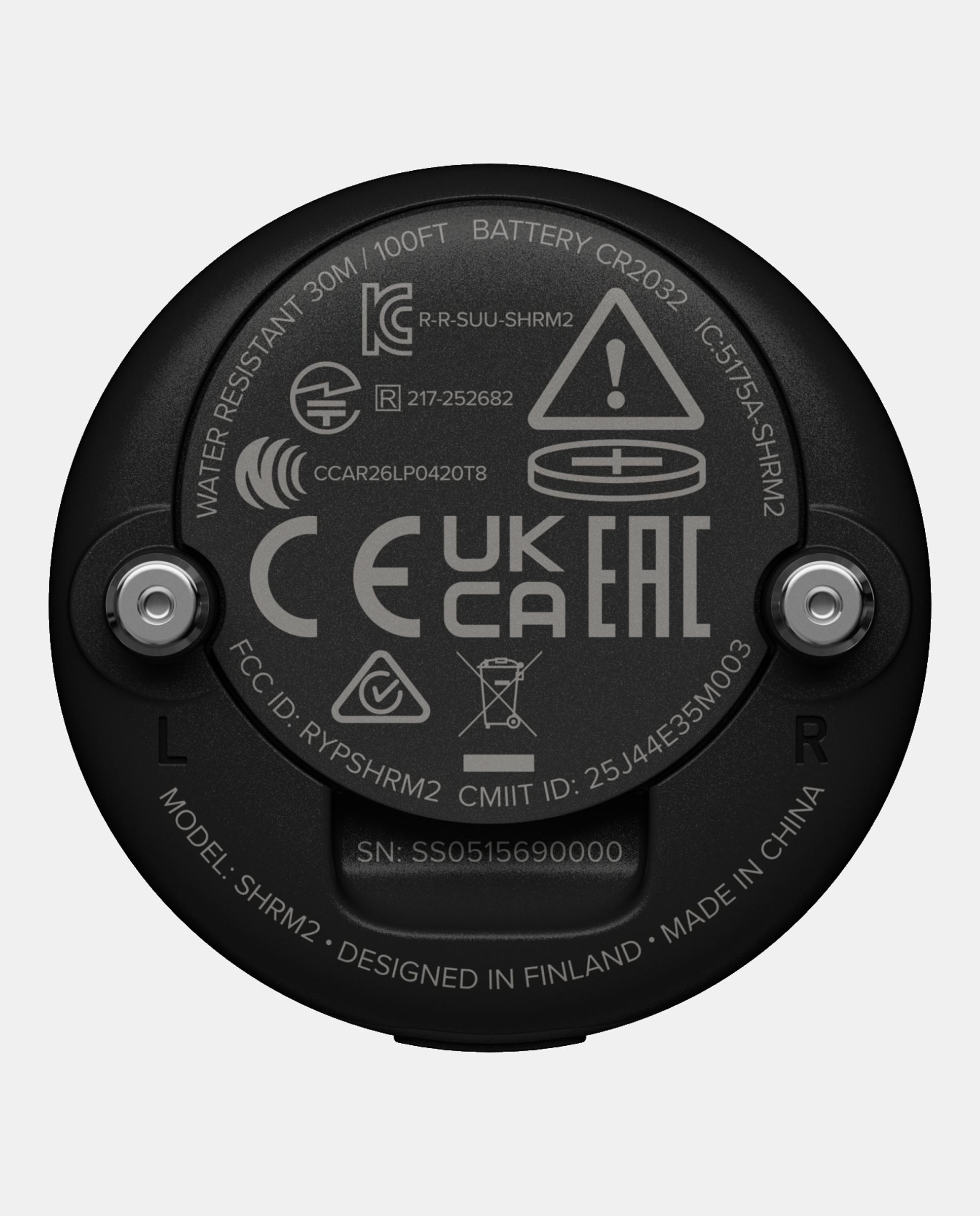 Cinturon de frecuencia cardiaca SHRM2 Suunto - Negro Negro-5