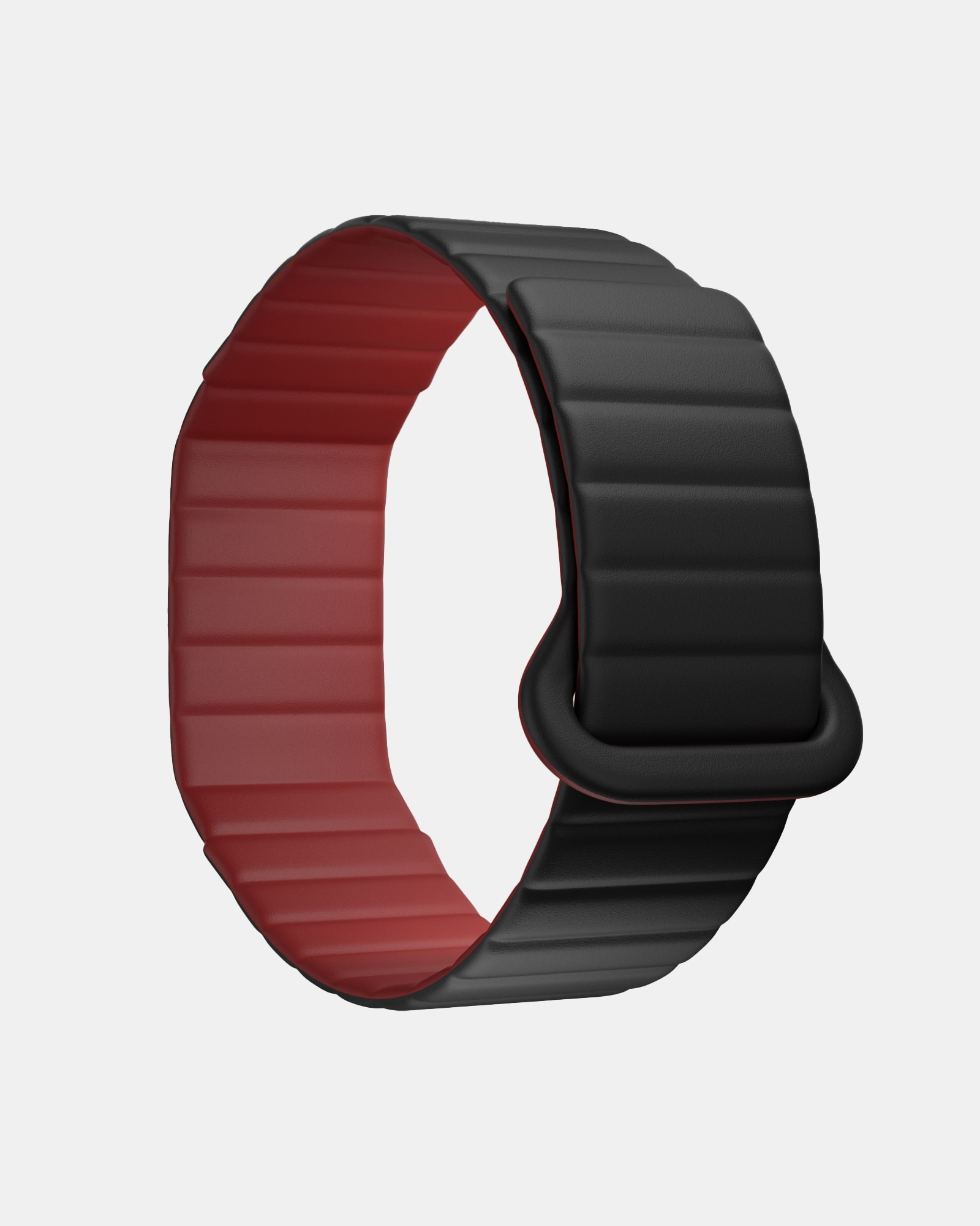 Imagen 1 de Correa Silicona magnética para Polar Loop  S-M   Negro Rojo Negro / Rojo
