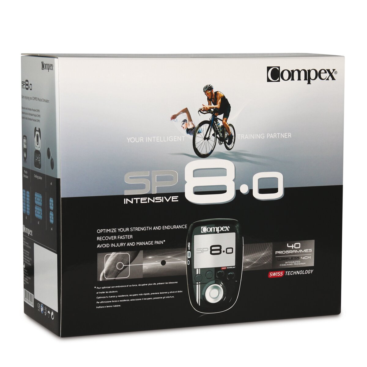 Electroestimulador Wireless SP8.0 Compex Preto-2