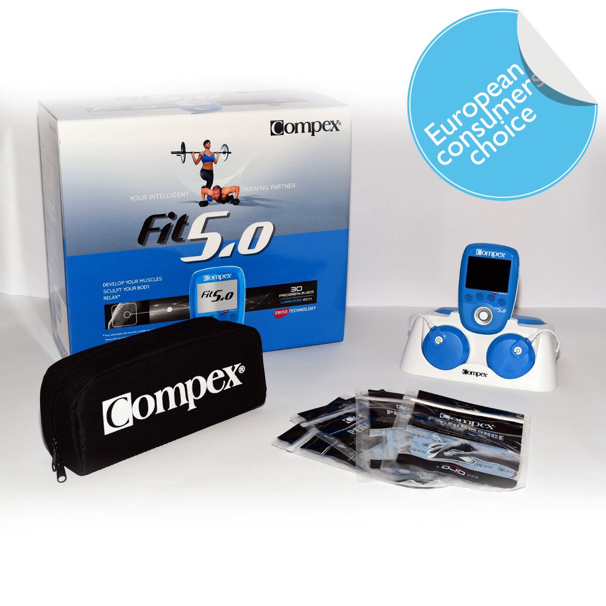 Electroestimulador Wireless FIT5.0 Compex Azul-4