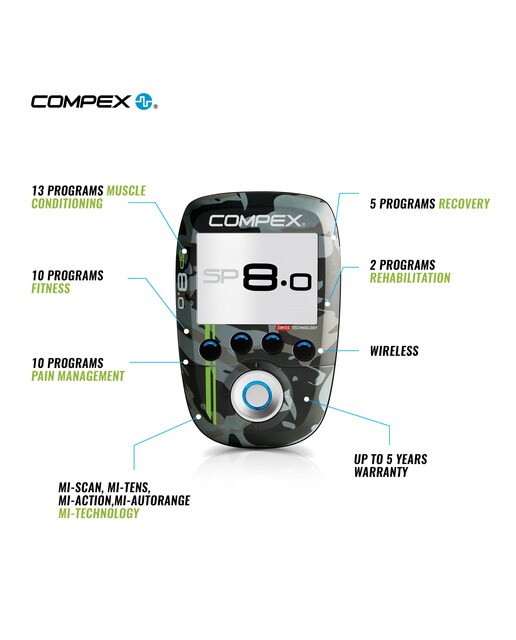 Electroestimulador Wireless SP8.0 WOD Edition Compex Camuflagem-3