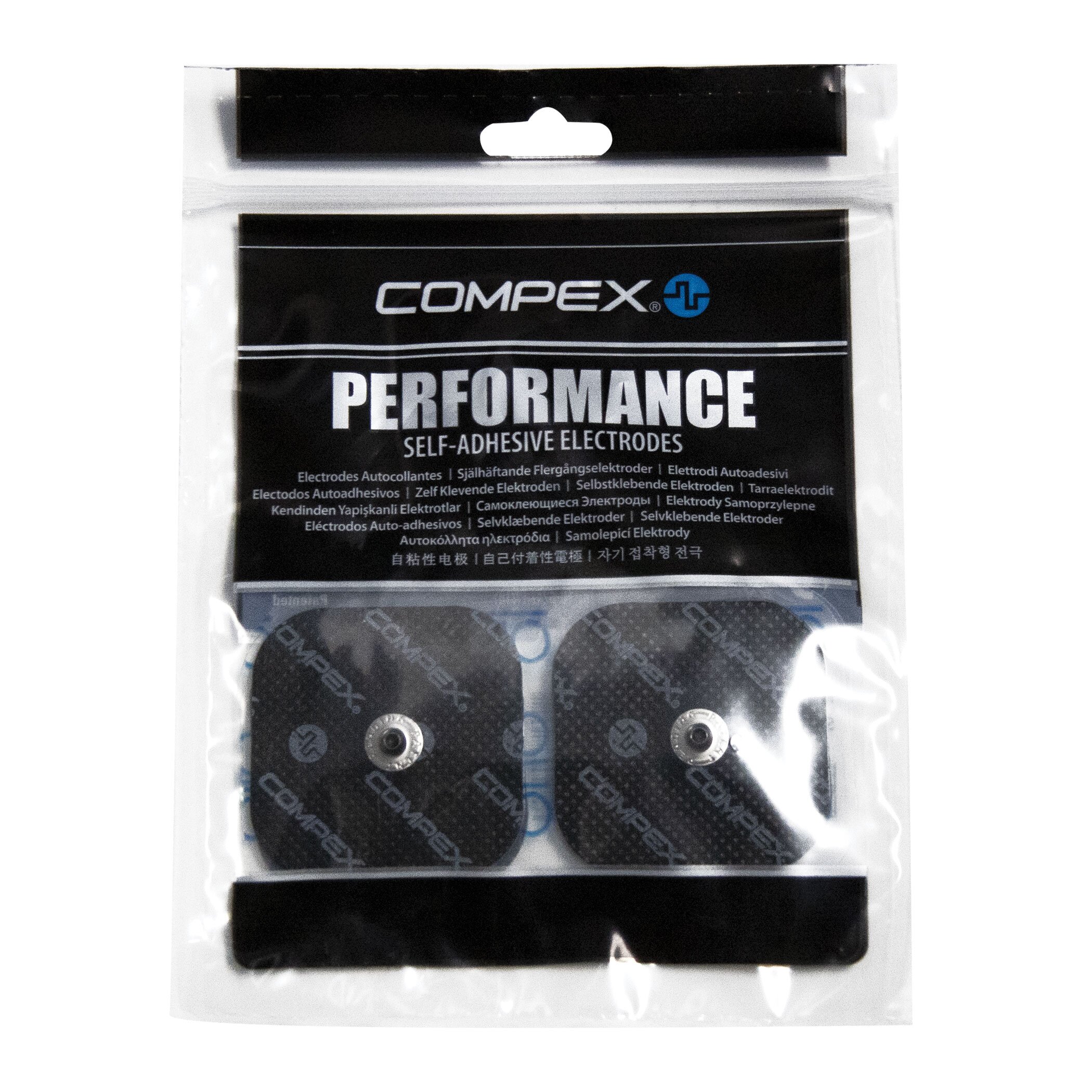 Pack de 4 eléctrodos EasySnap Performance 5 x 5 cm 1 snap Compex 3
