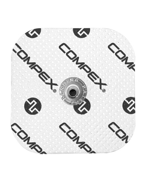 Pack de 4 eléctrodos EasySnap Performance 5 x 5 cm 1 snap Compex Branco-1