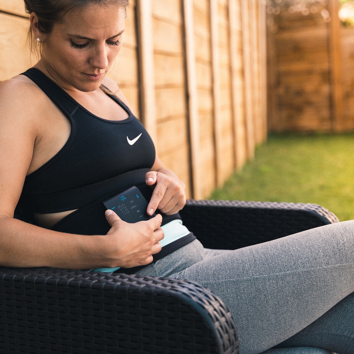 Faixa lombar Back Wrap Tens/Heat Preto-16