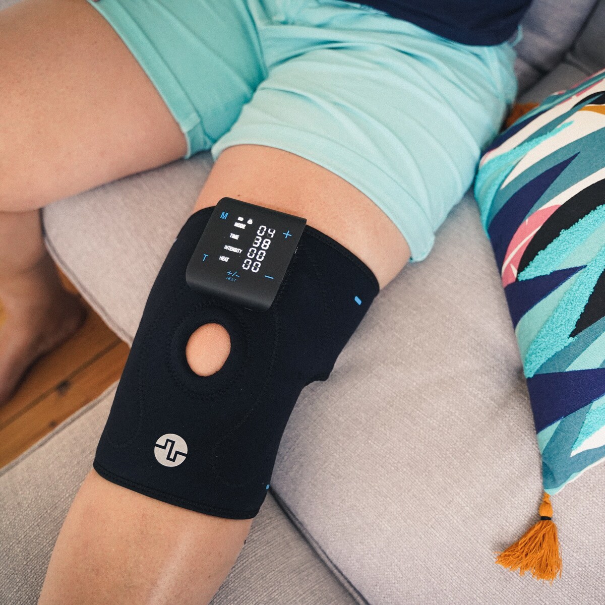 Joelheira Knee Wrap Tens/Heat Preto-8