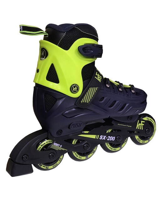 Patins em Linha de Criança Freeskate SX-200 Azul / Verde-2