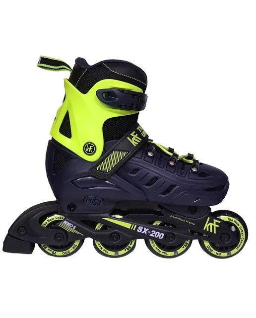 Patins em Linha de Criança Freeskate SX-200 Azul / Verde-3
