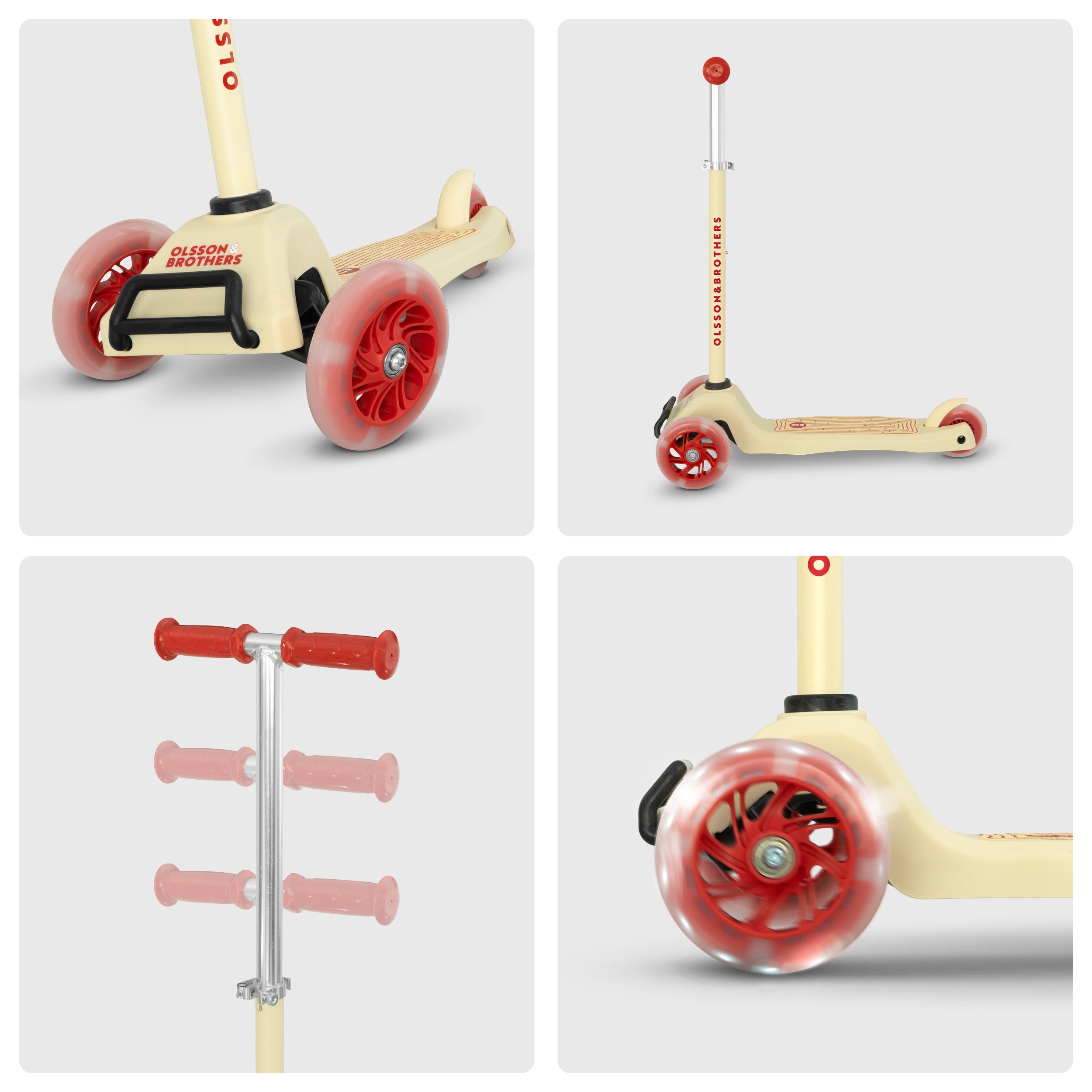 Trotinete 3 rodas OLSSON Bege-9