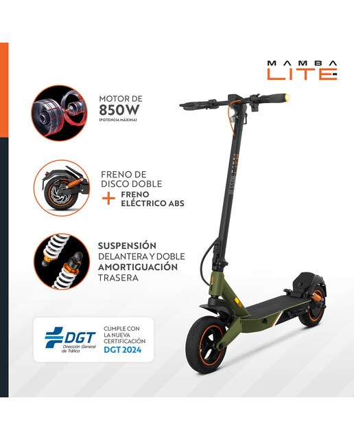 Trotinete Elétrica Mamba Lite Preto / Verde-2