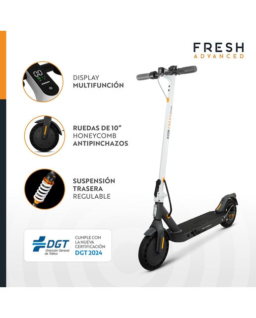 Trotinete Elétrica Fresh ADVANCED Branco / Preto-2