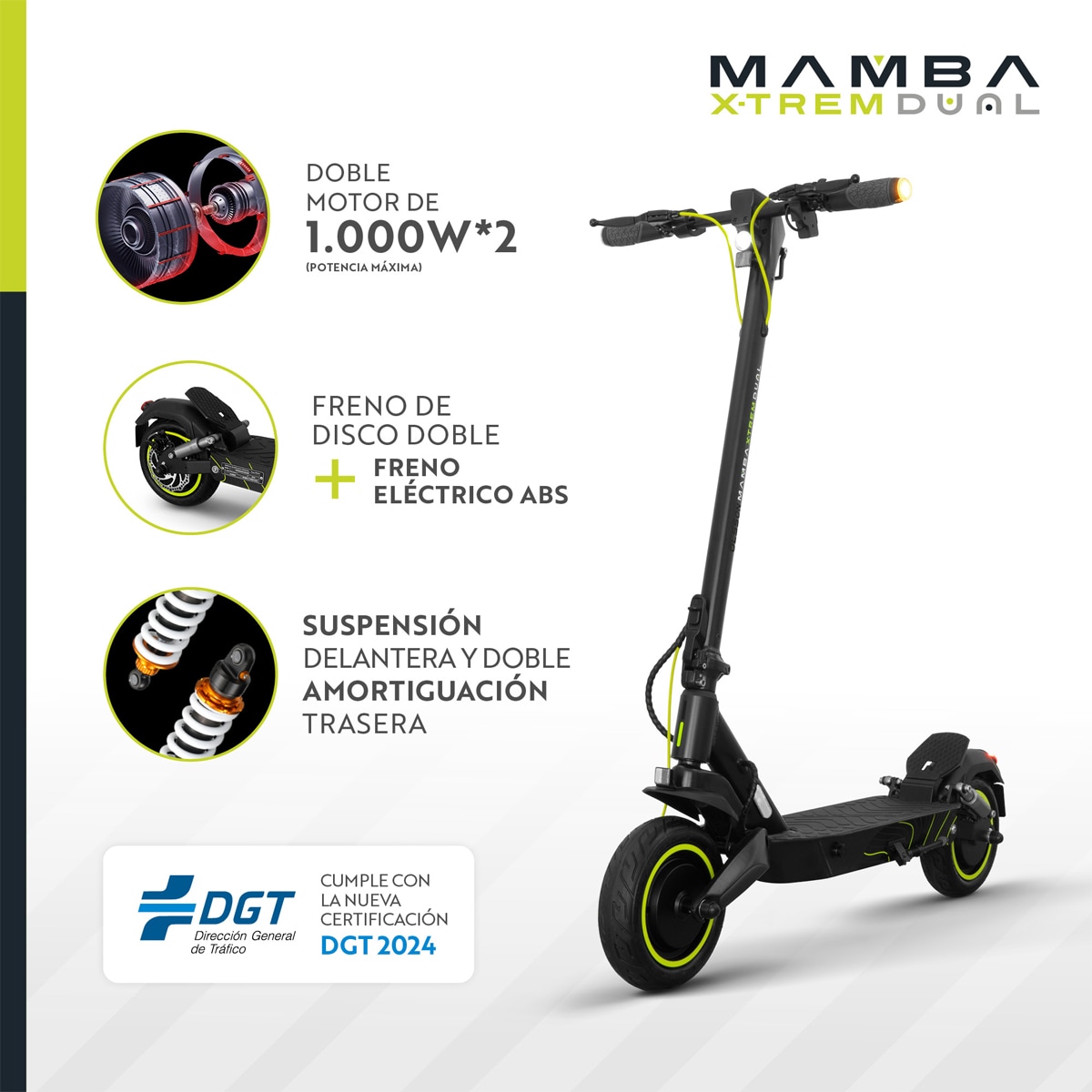 Trotinete Elétrica Mamba X-TRME Preto-11