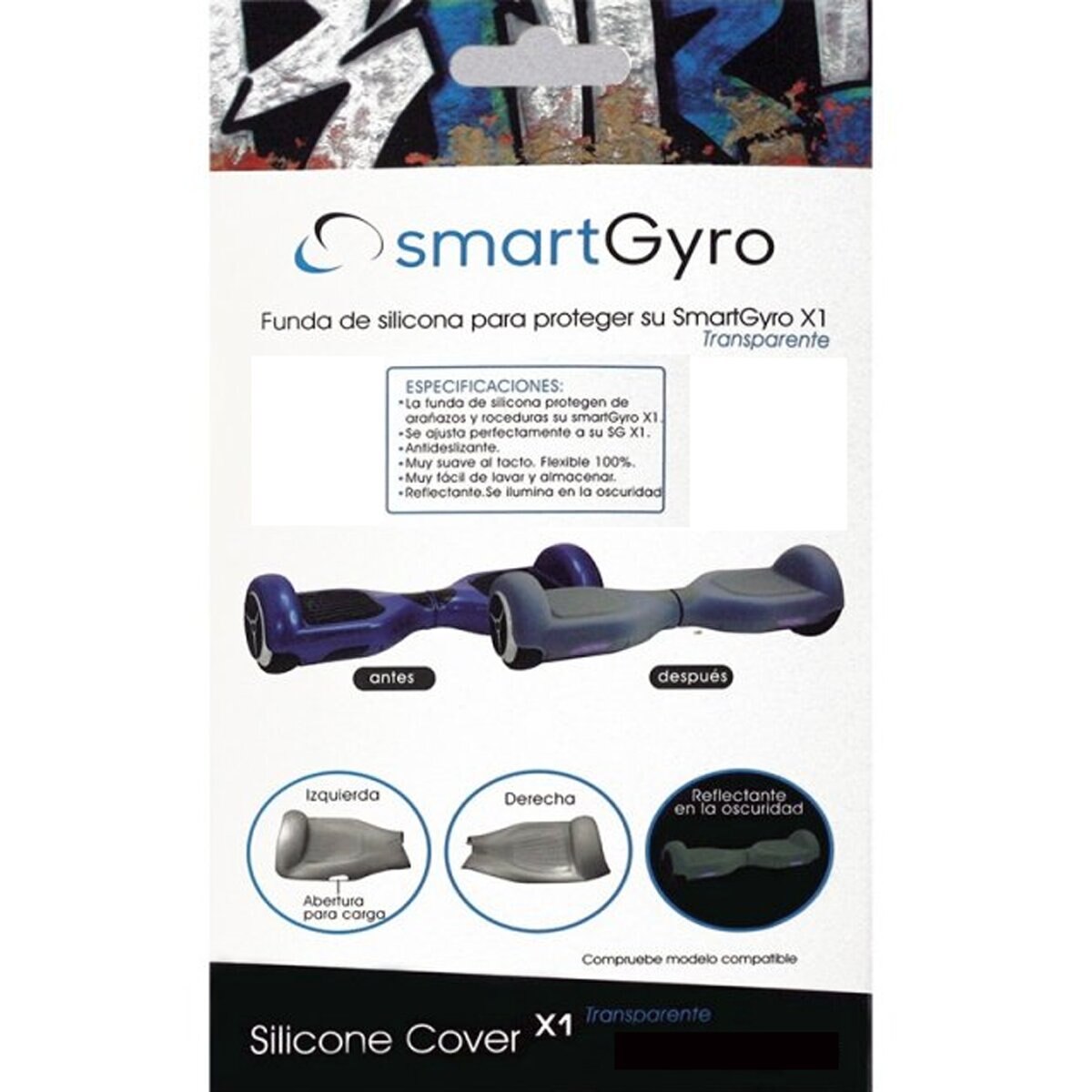 Capa protectora Hoverboard Serie X SmartGyro Transparente-3