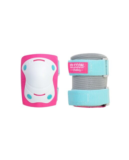 Set protecciones niños Olsson and Brothers Blanco/Rosa-2