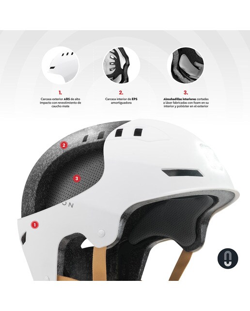 Capacete de Patinagem Urban Light Branco-4