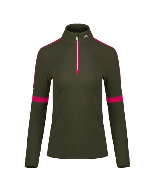 T-shirt Race Half Zip Verde / Vermelho-1