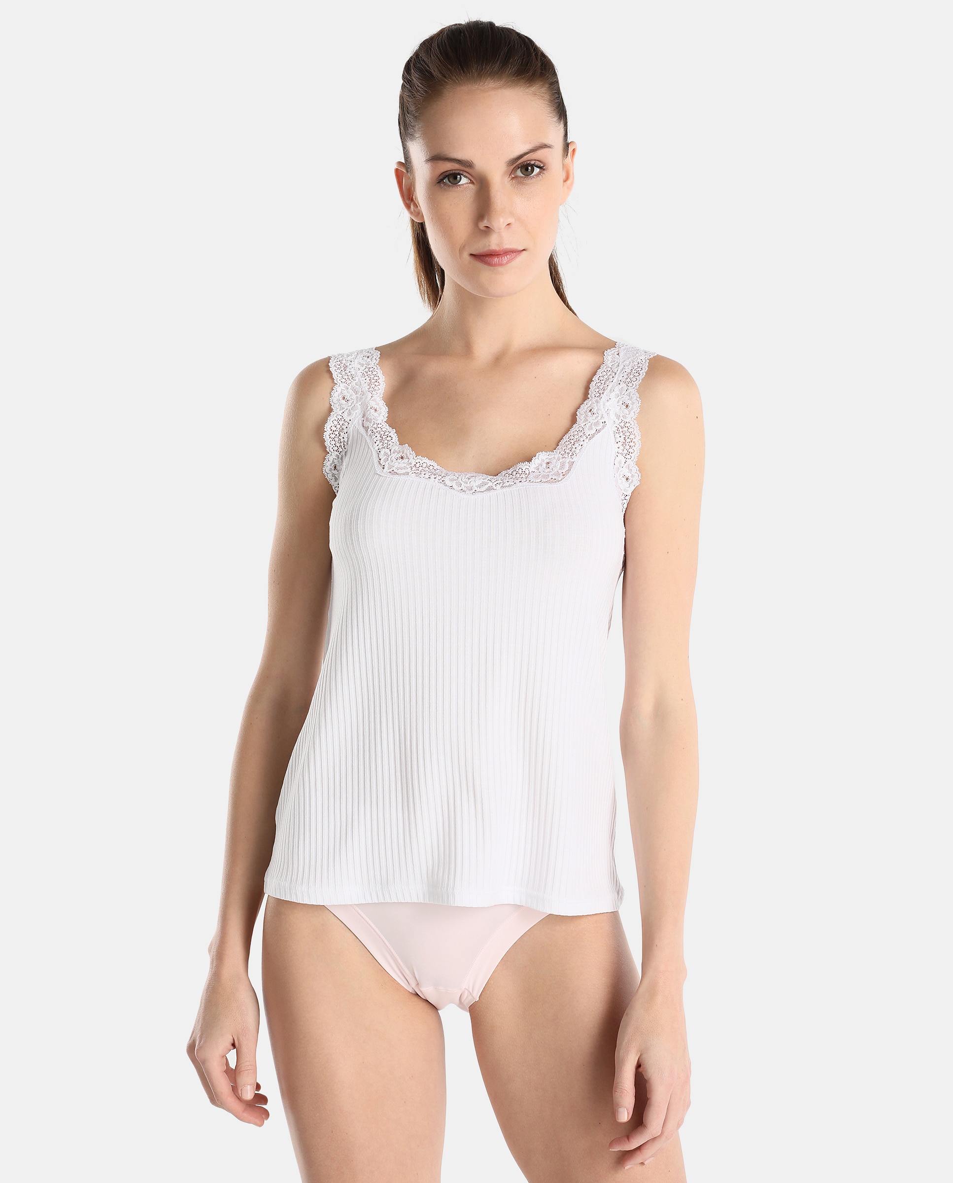 Camiseta interior Angel de mujer Janira de canalé - Blanco Blanco-1