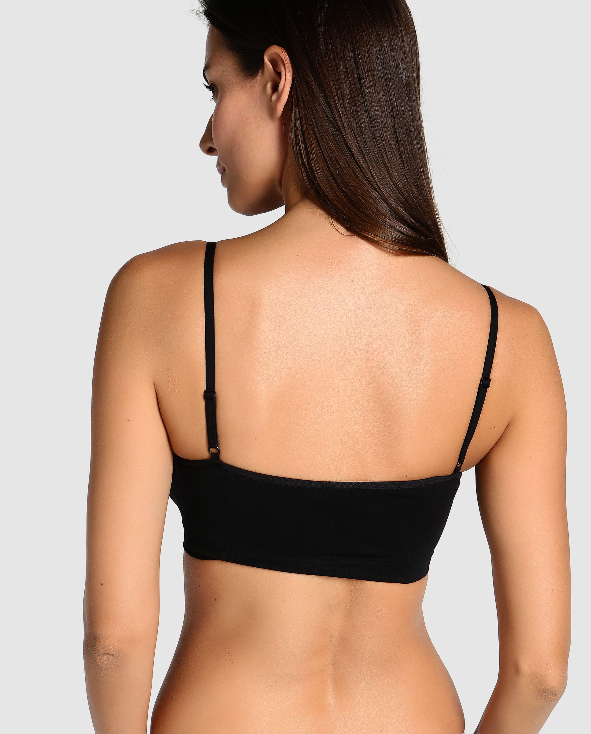 Sujetador de mujer Pecado Original tipo top sin aro - Negro Negro-2