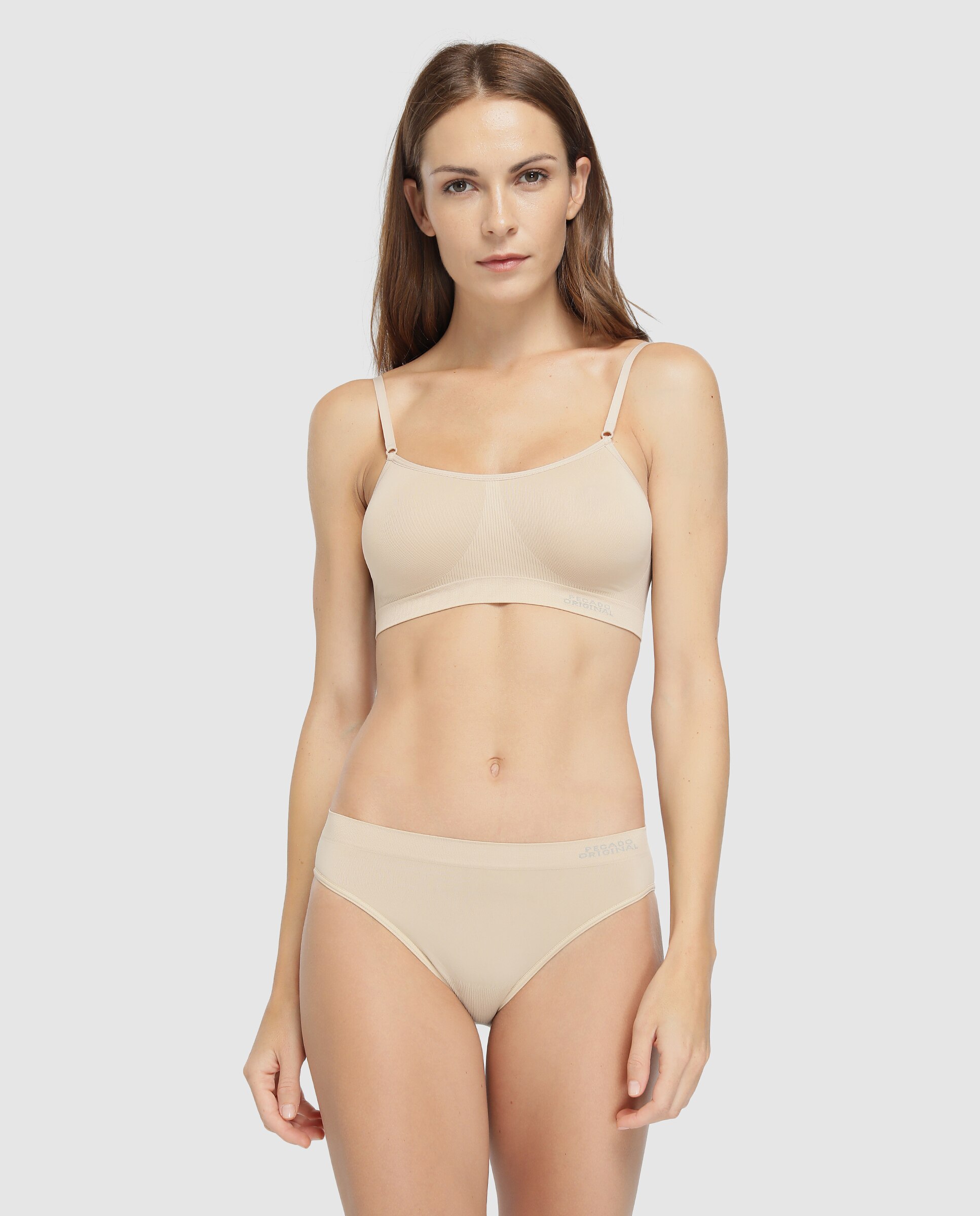 Sujetador de mujer Pecado Original tipo top sin aro - Rojo Granate Arena-3