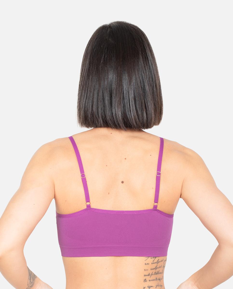 Sujetador de mujer Pecado Original tipo top sin aro - Fucsia Fucsia-2