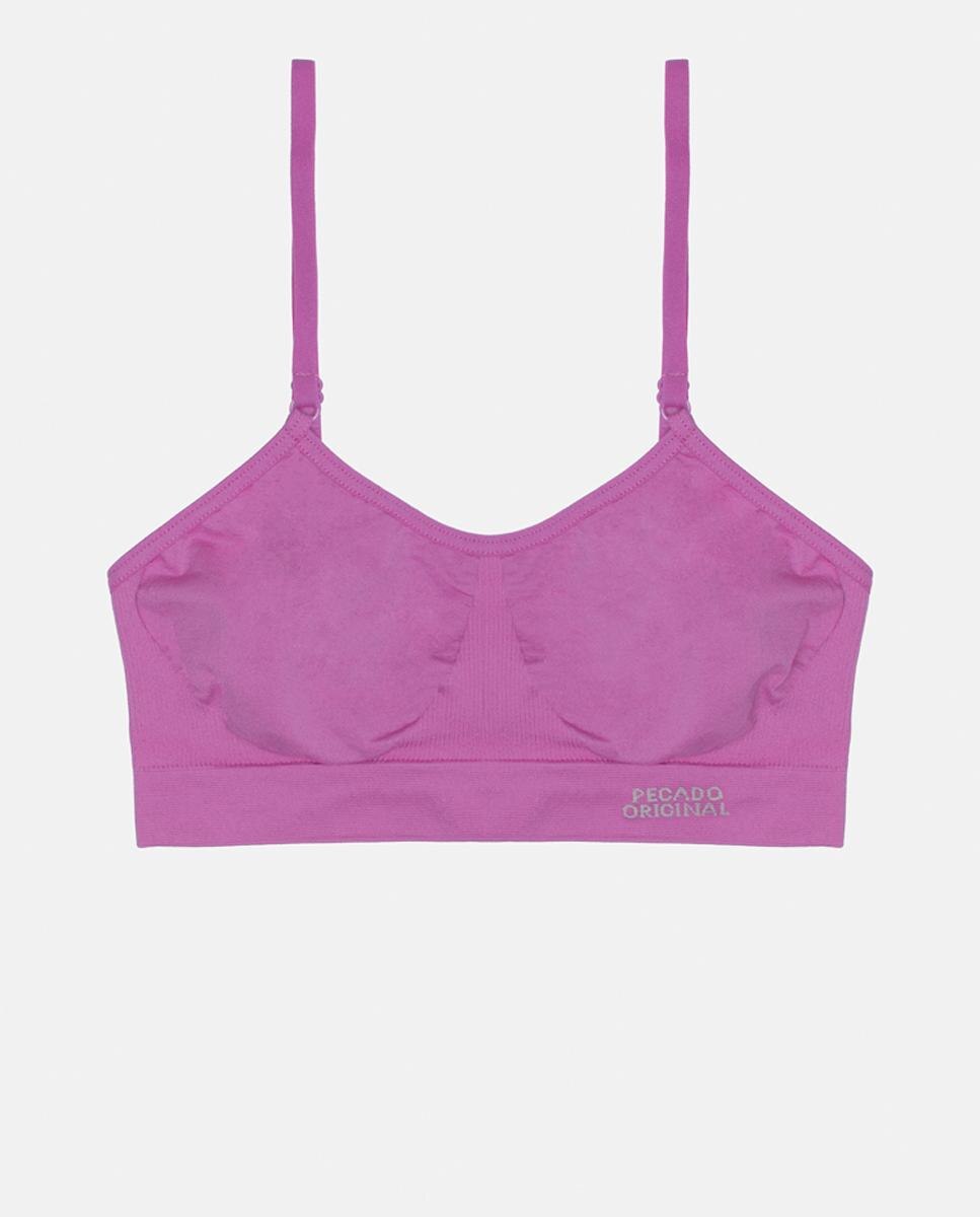 Sujetador de mujer Pecado Original tipo top sin aro - Fucsia Fucsia-3