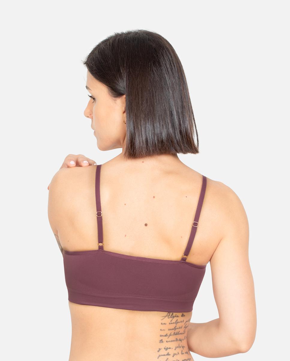 Sujetador de mujer Pecado Original tipo top sin aro - Lila Lila-2