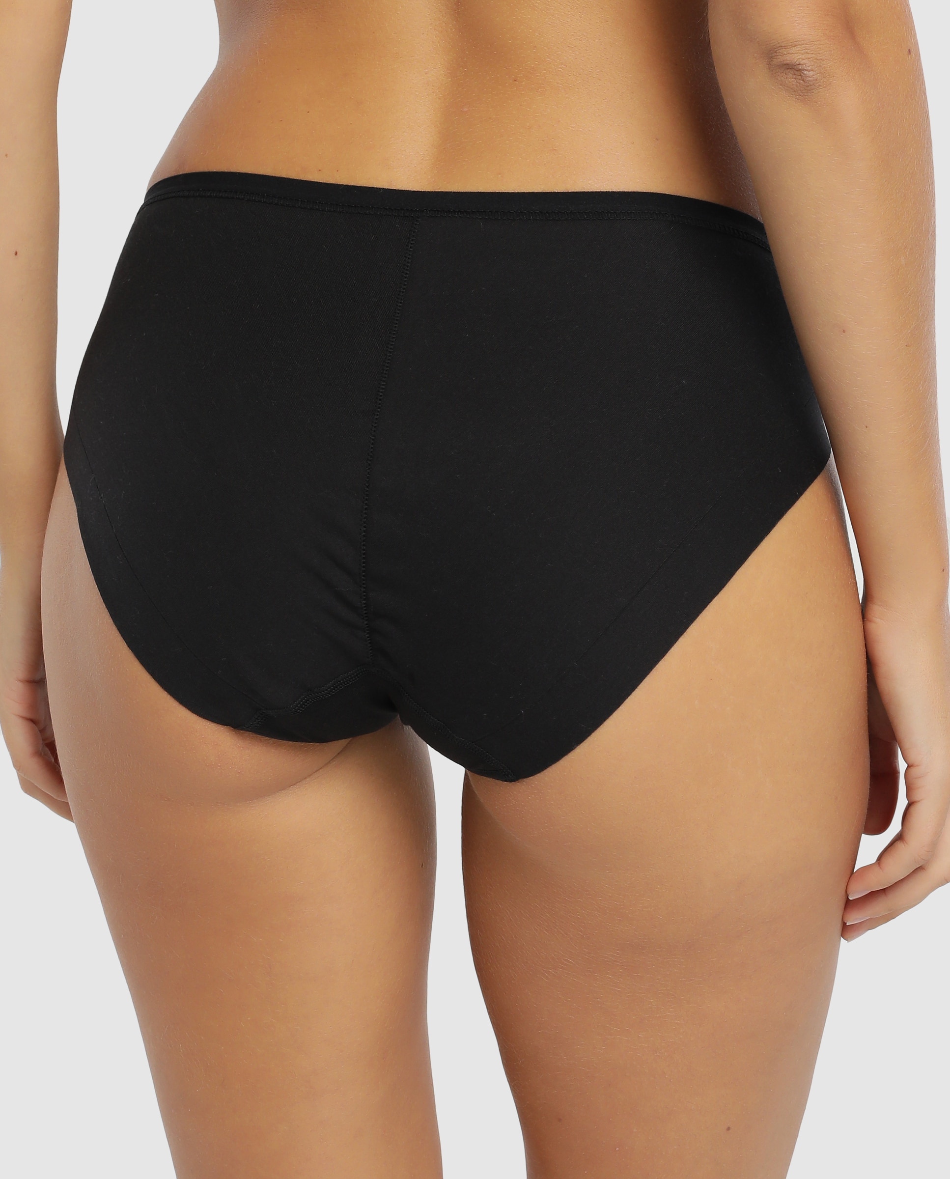 Cueca clássica Cotton Band Janira branca Preto-2