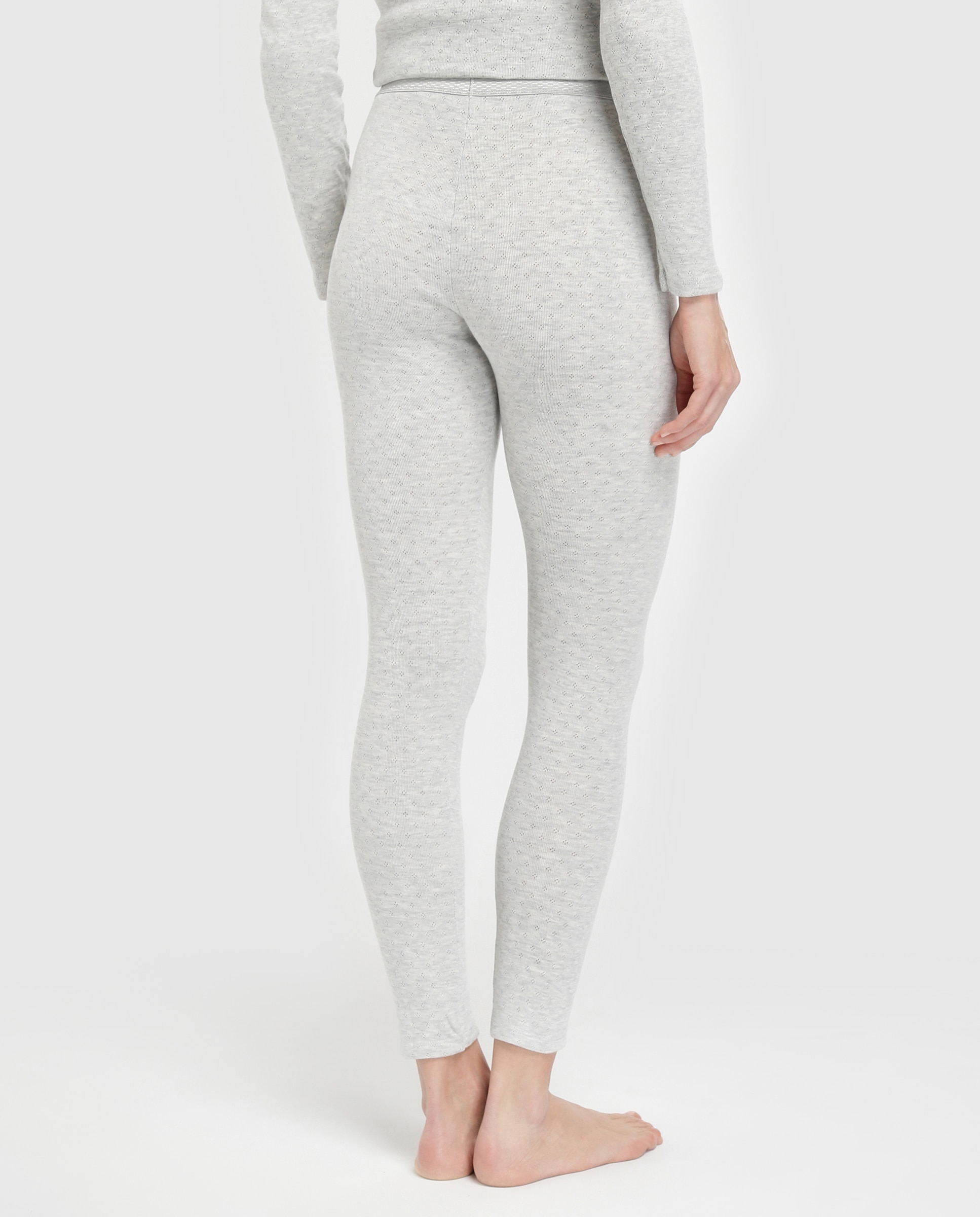 Leggings térmicas Fancy Knit Thermolactyl grau 4 Cinzento-2