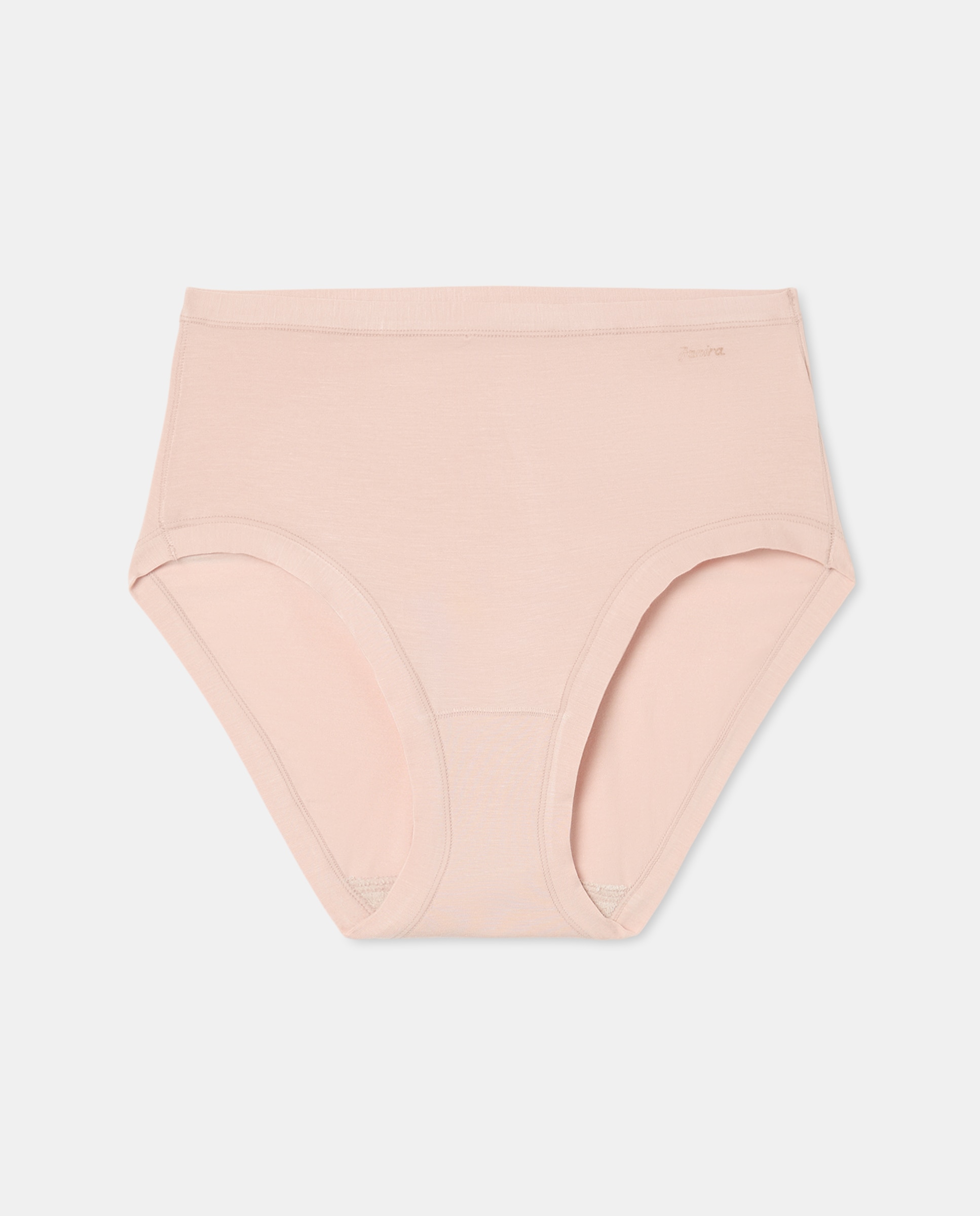 Cueca de Micro Modal Elástica com Tato Suave Bege-3