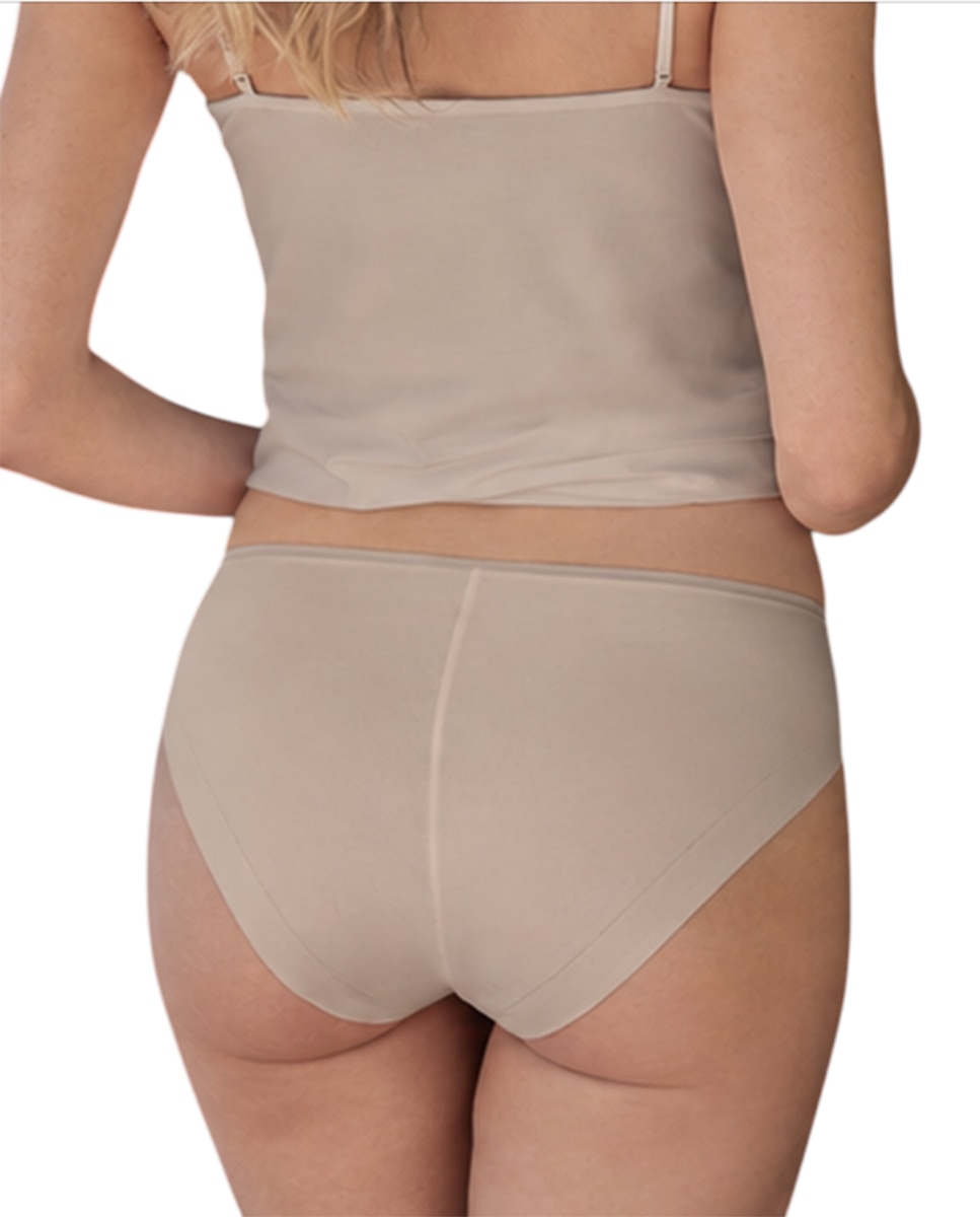 Bragas alta clásicas lisas de mujer - Janira - Beige Beige-2