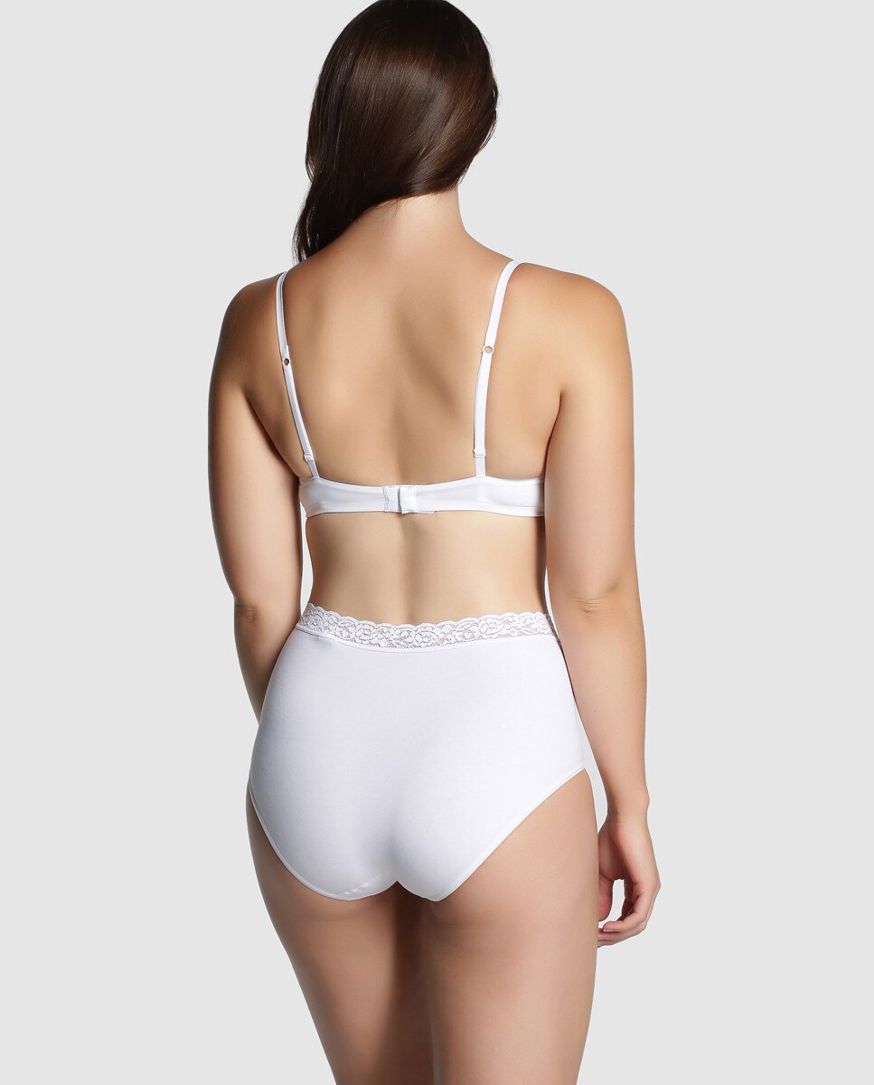 Cuecas muito elásticas e confortáveis de mulher Janira Branco-2
