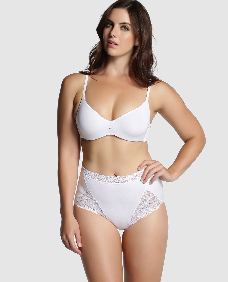 Cuecas muito elásticas e confortáveis de mulher Janira Branco-3