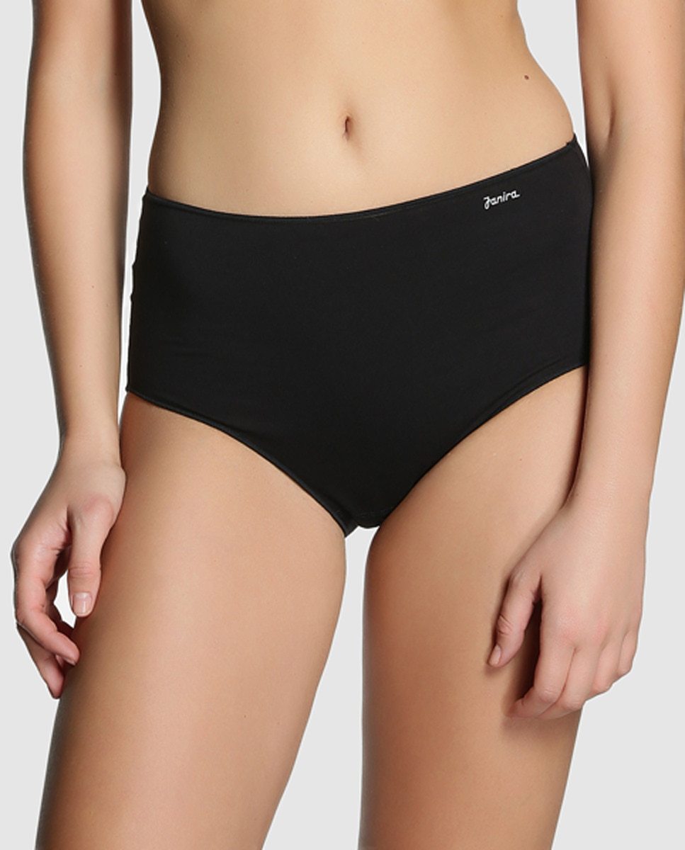Cuecas de algodão com máximo conforto de mulher Janira Preto-1
