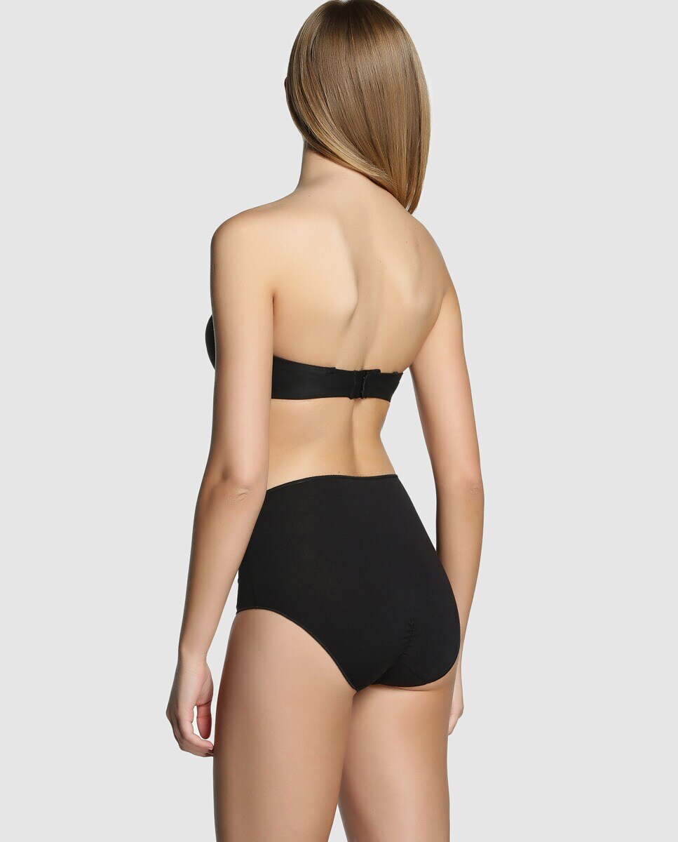 Cuecas de algodão com máximo conforto de mulher Janira Preto-3