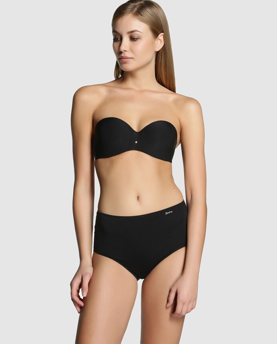 Cuecas de algodão com máximo conforto de mulher Janira Preto-4