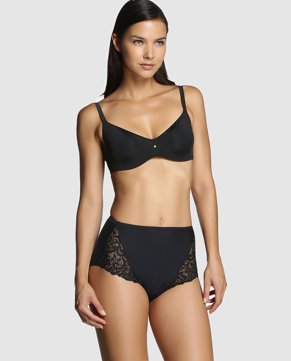 Imagen 3 de Braga con encaje floral de mujer Janira - Negro Negro
