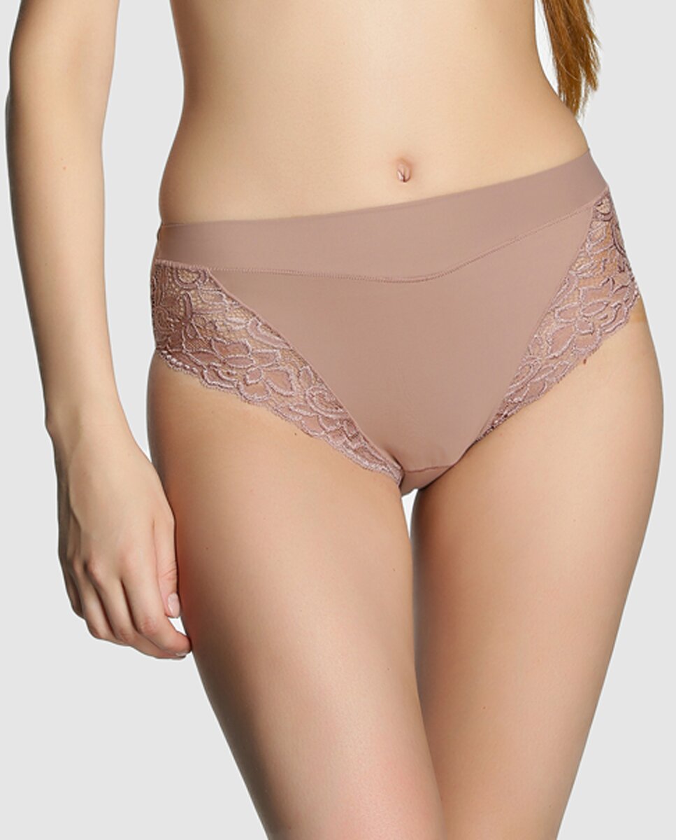 Braga con encaje floral de mujer Janira - Beige Beige-1