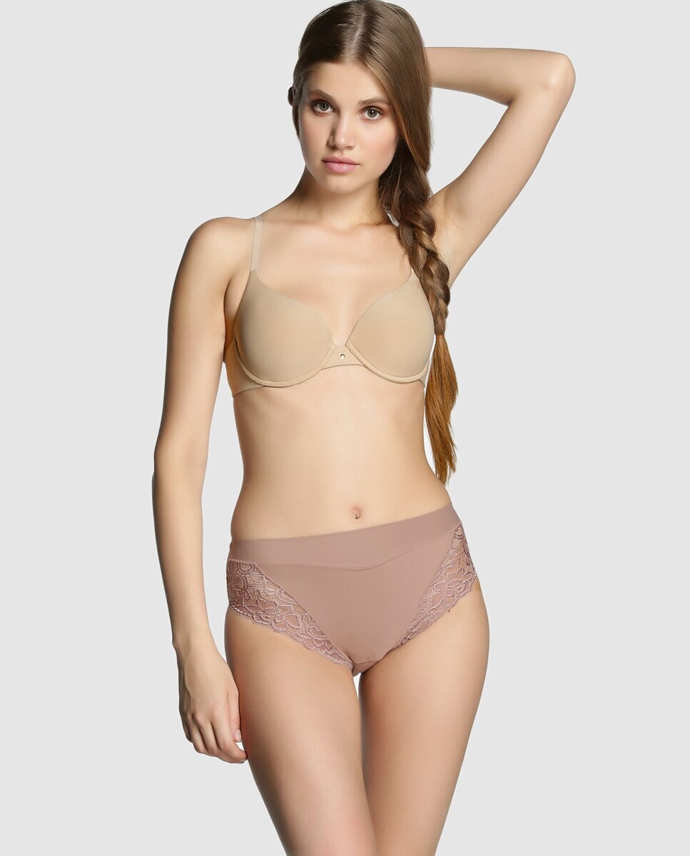 Braga con encaje floral de mujer Janira - Beige Beige-3