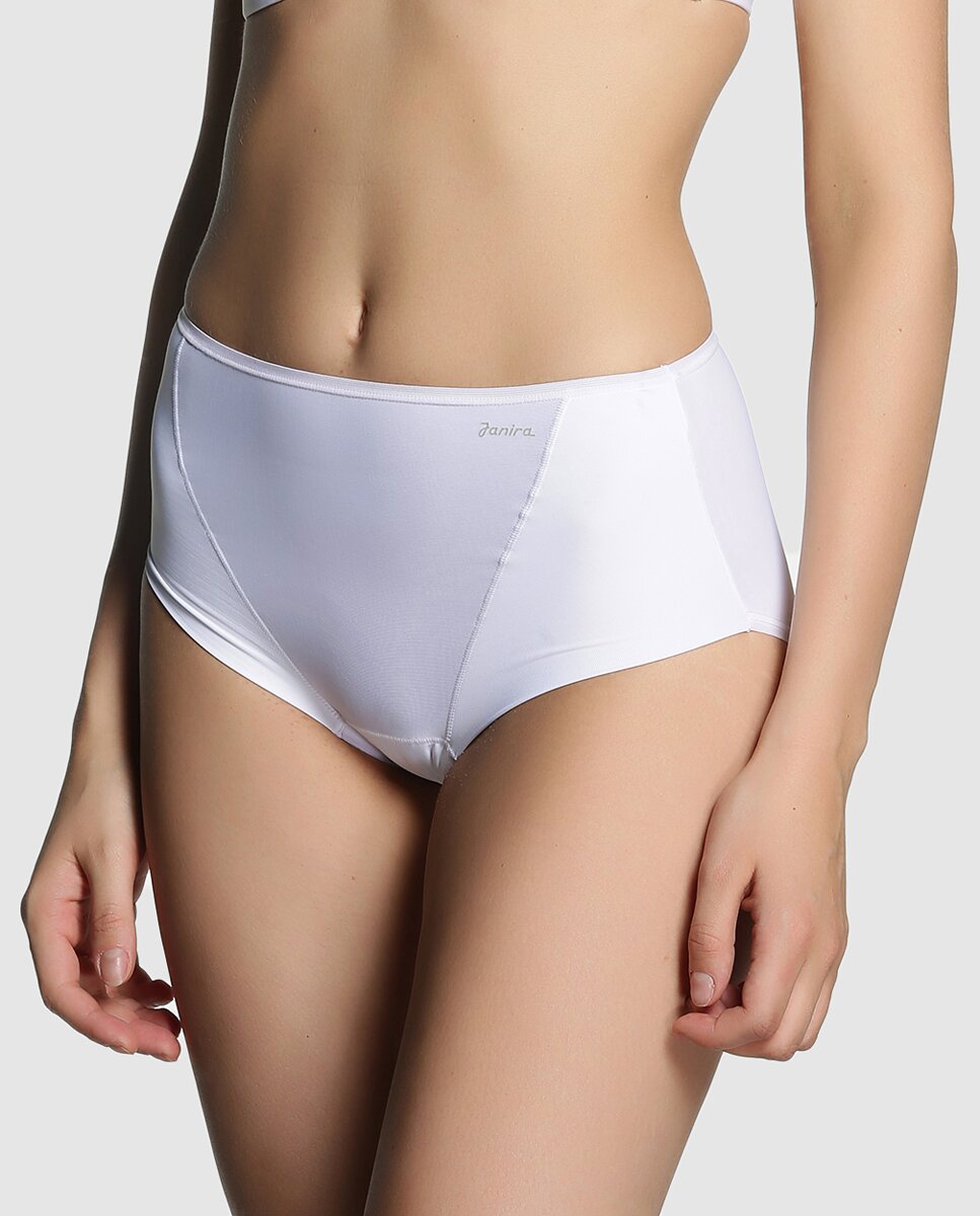 Cuecas de microfibra com máximo conforto de mulher Janira Branco-1