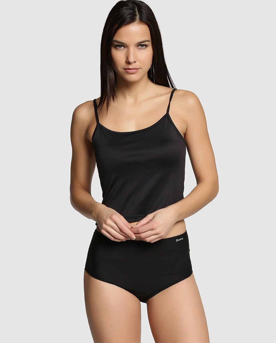 Cuecas de microfibra com máximo conforto de mulher Janira Preto-3