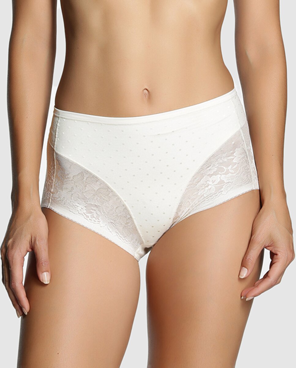 Braga moldeadora con control y diseño floral de mujer Janira - Blanco Blanco-1