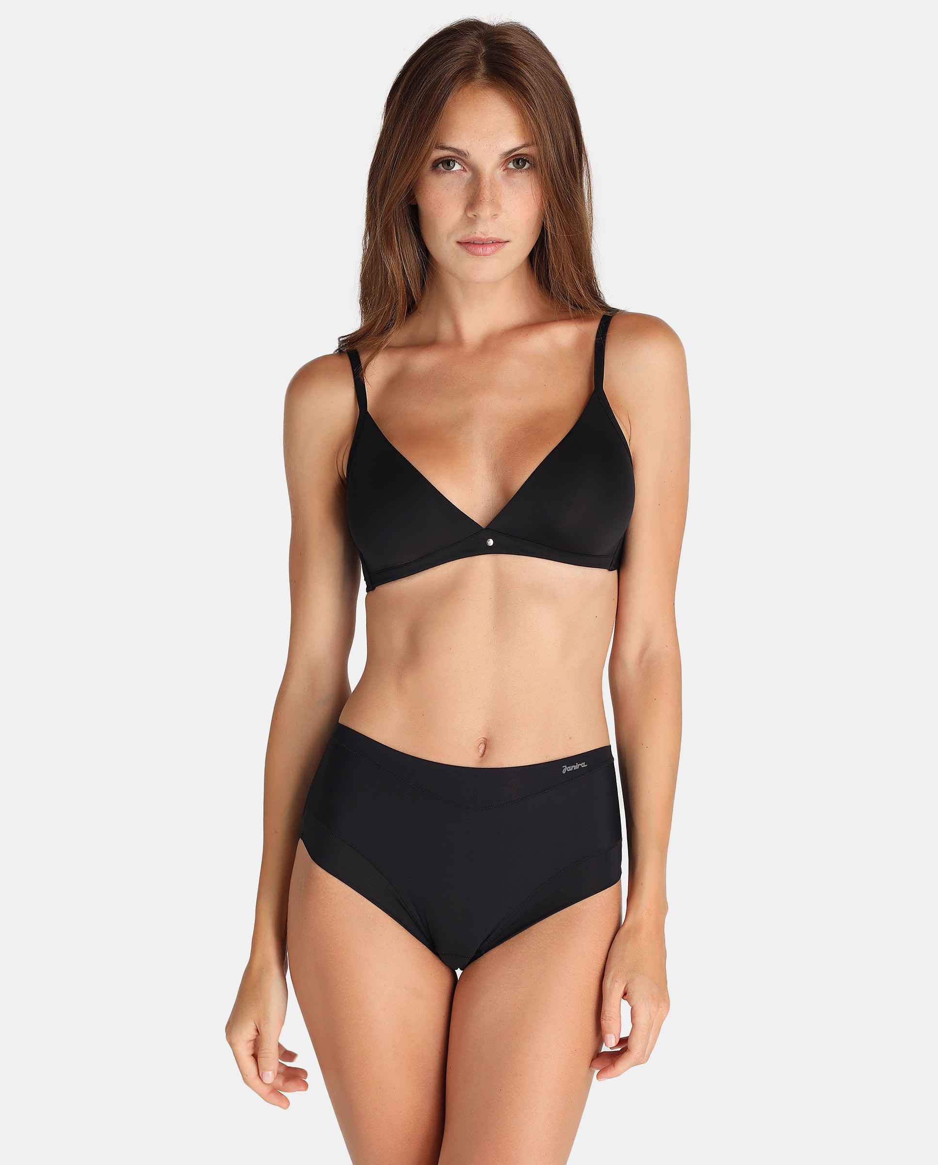 Braga alta de mujer Janira de corte clásico - Negro Negro-3