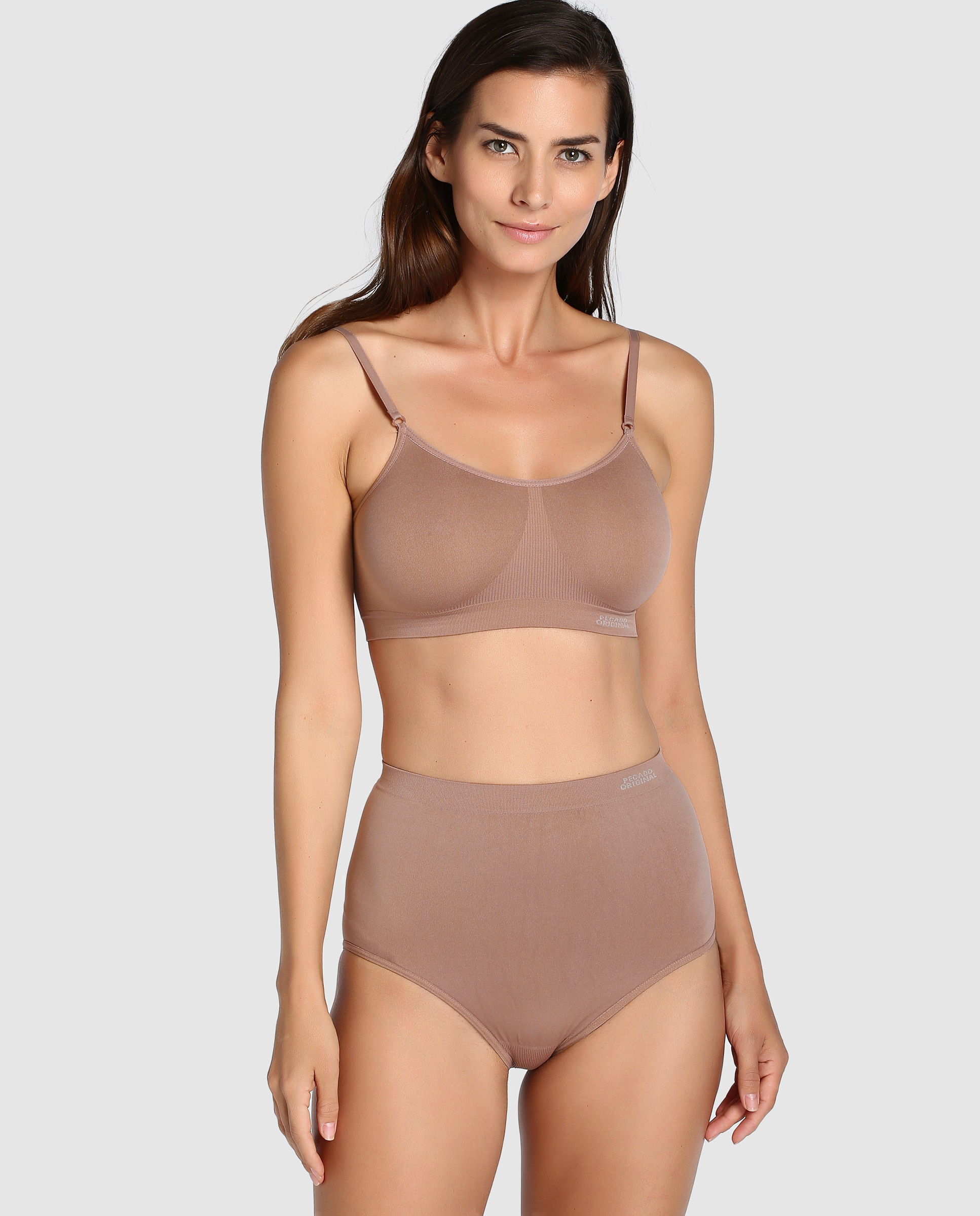 Braga de mujer Pecado Original de poliamida - Visón Visón-3