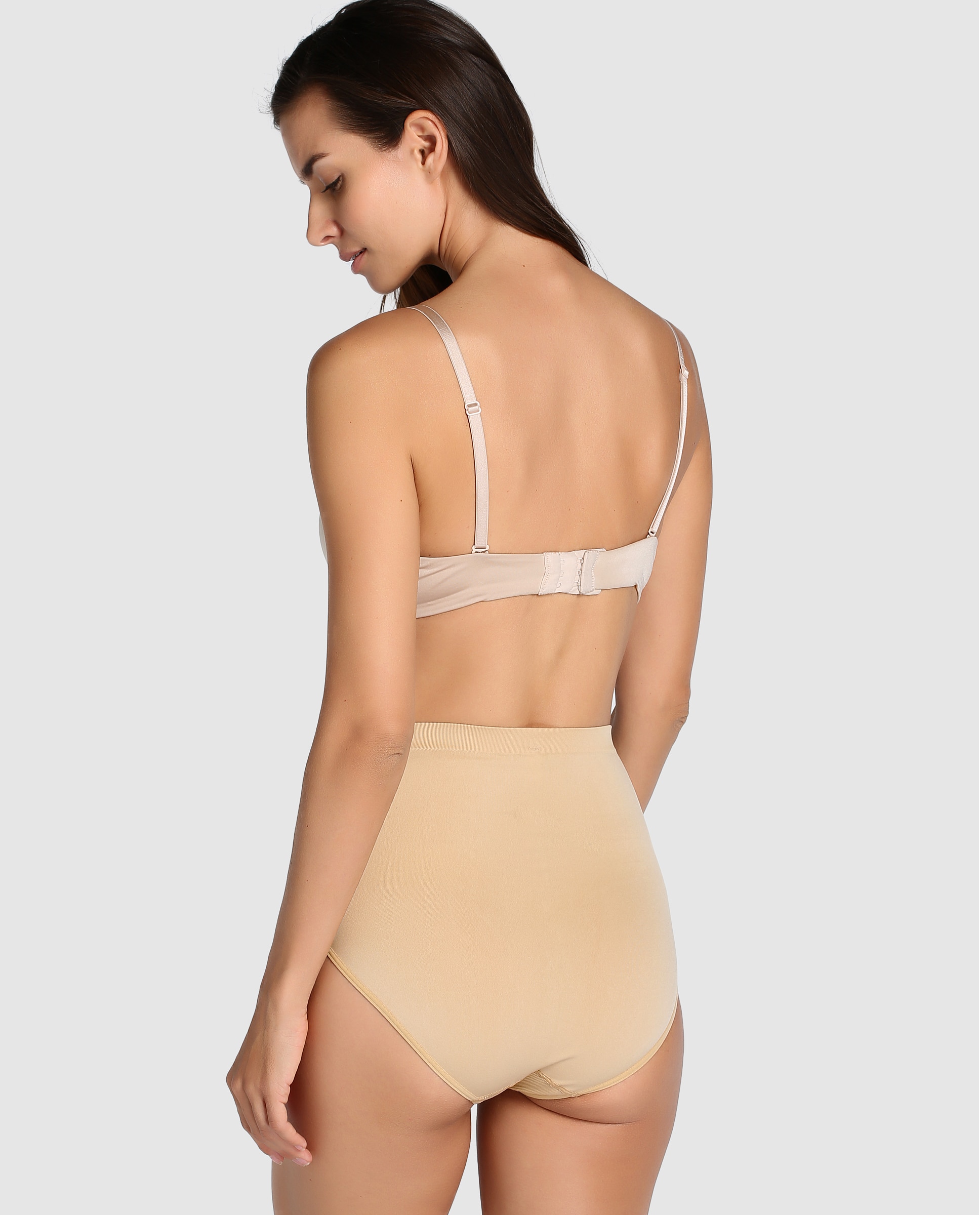 Cueca de mulher Pecado Original de poliamida Areia-2