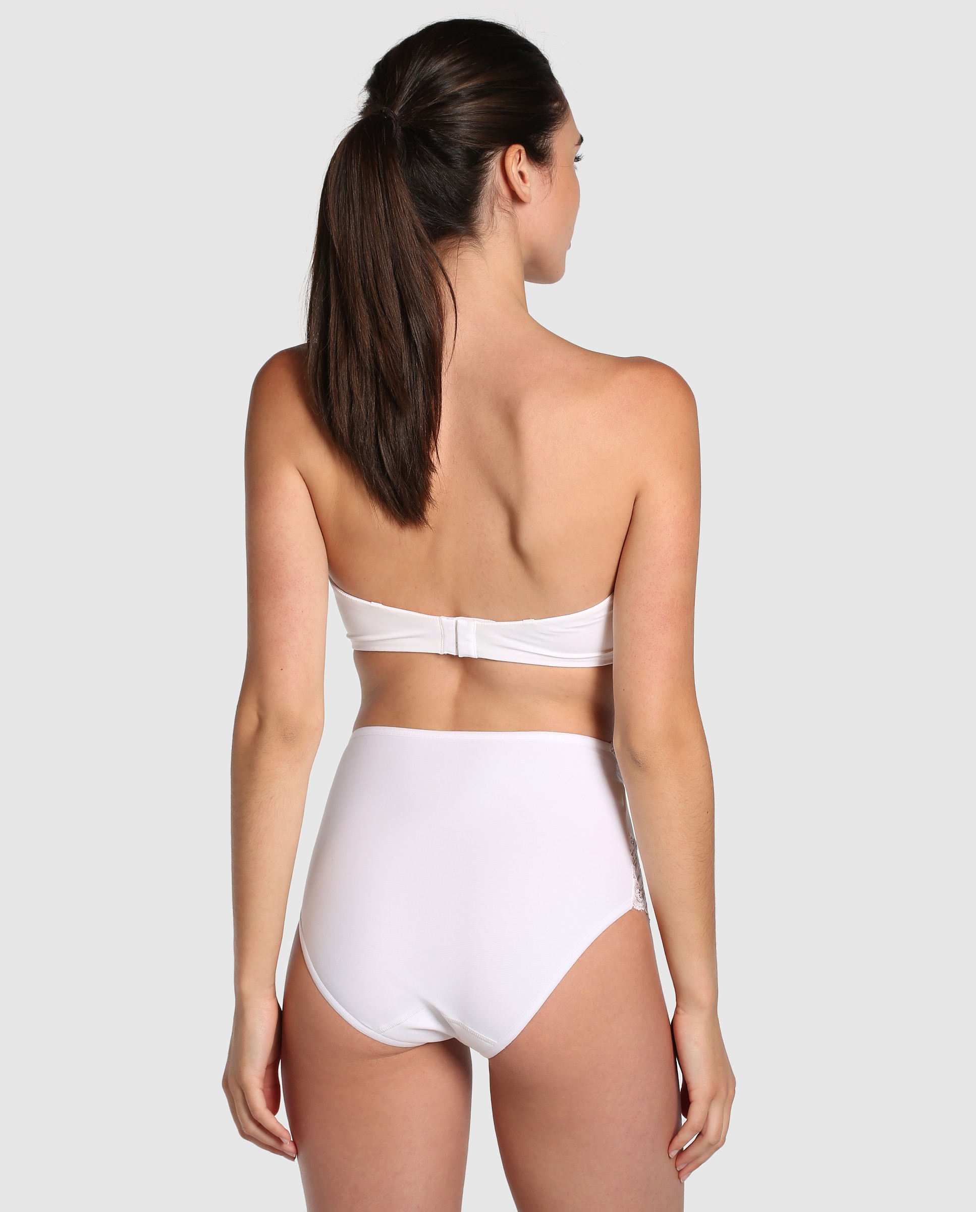 Braga de mujer Janira clásica alta - Blanco Blanco-2
