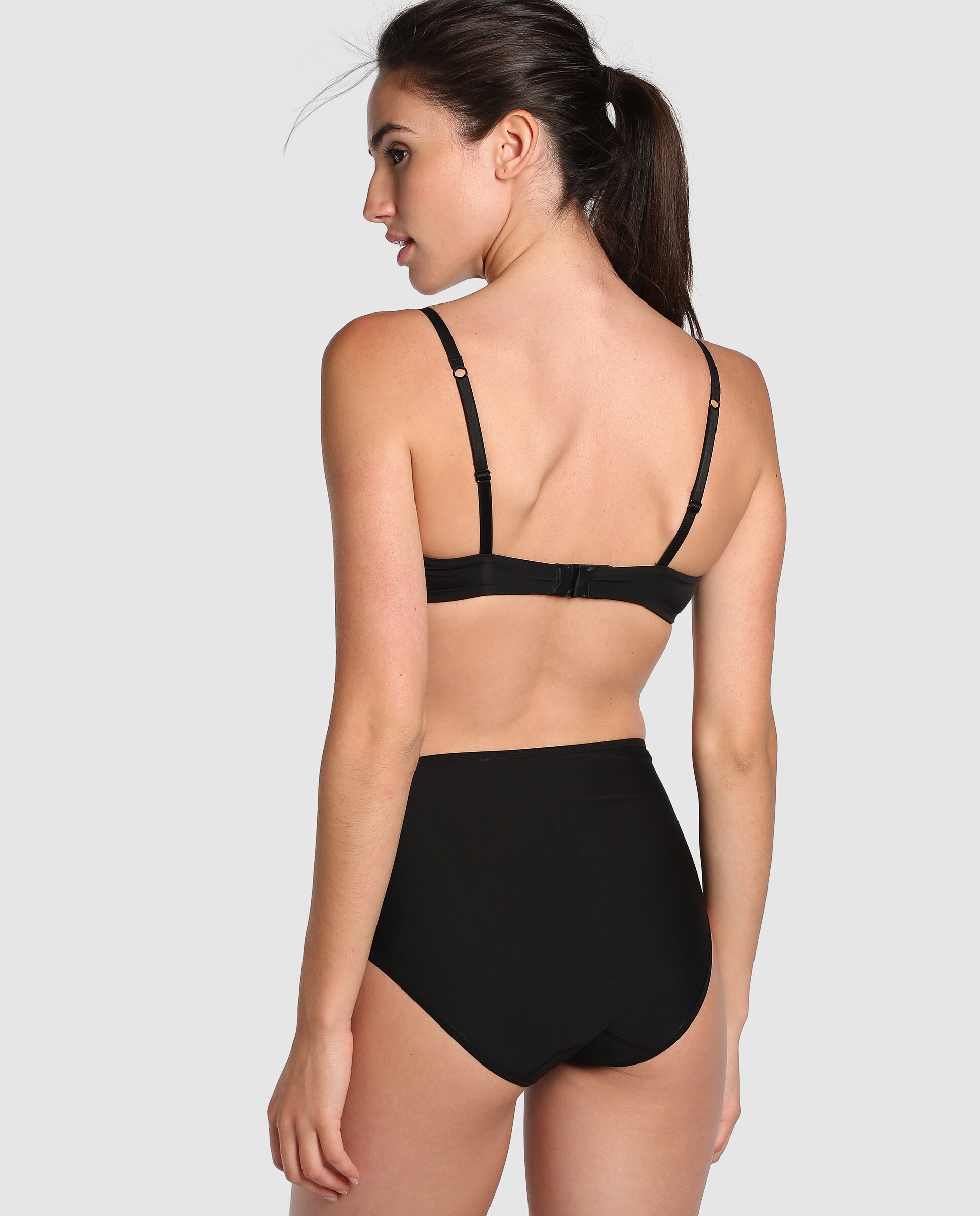 Braga de mujer Janira clásica alta - Negro Negro-2